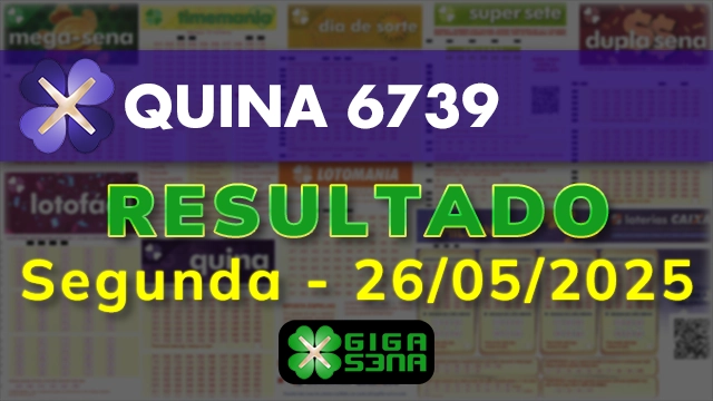 Resultado da Quina 6739
