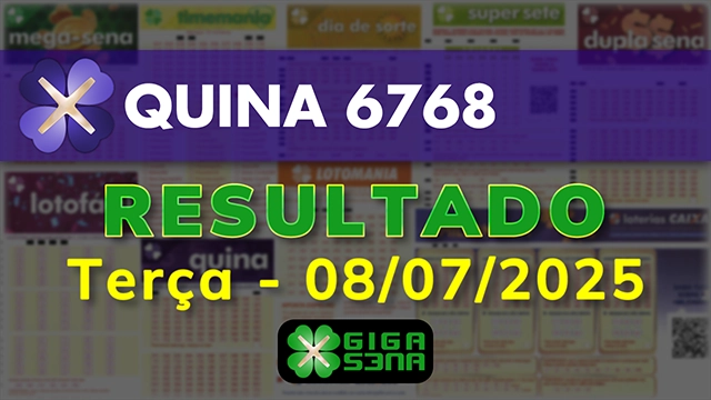 Resultado da Quina 6768