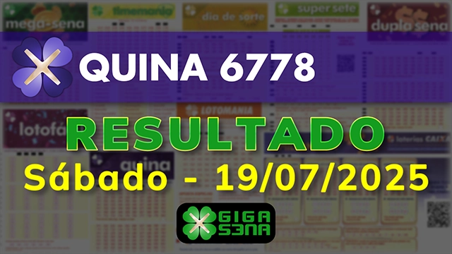 Resultado da Quina 6778