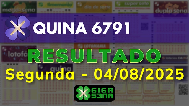 Resultado da Quina 6791