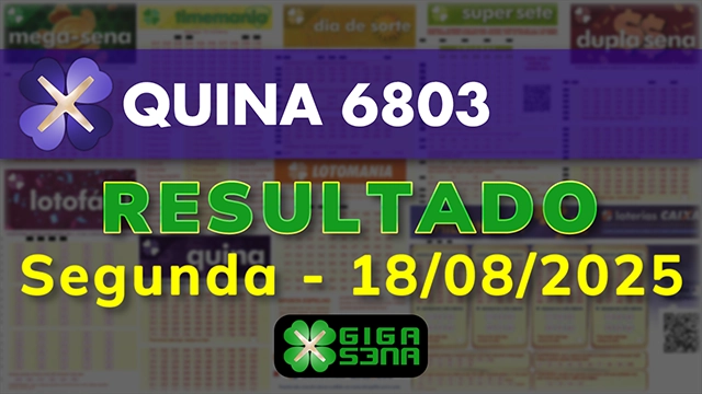 Resultado da Quina 6803