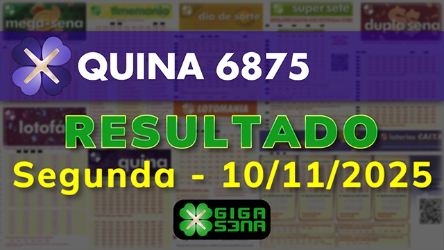 Resultado da Quina 6875