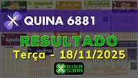 Resultado da Quina 6881