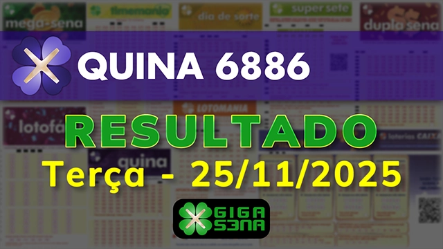 Resultado da Quina 6886