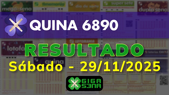 Resultado da Quina 6890