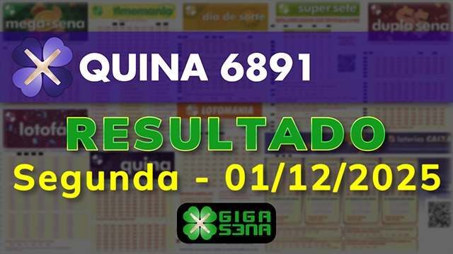 Resultado da Quina 6891