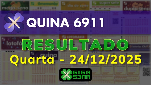 Resultado da Quina 6911