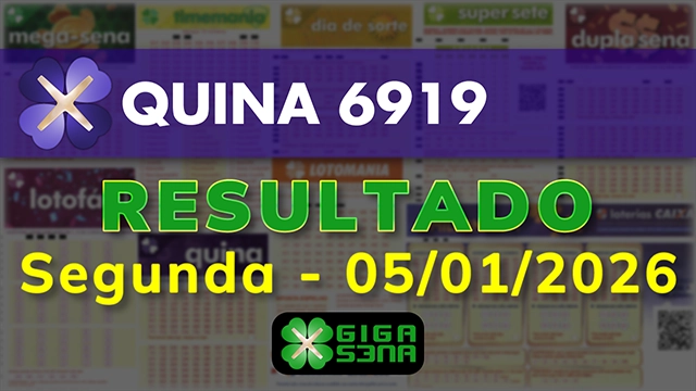 Resultado da Quina 6919