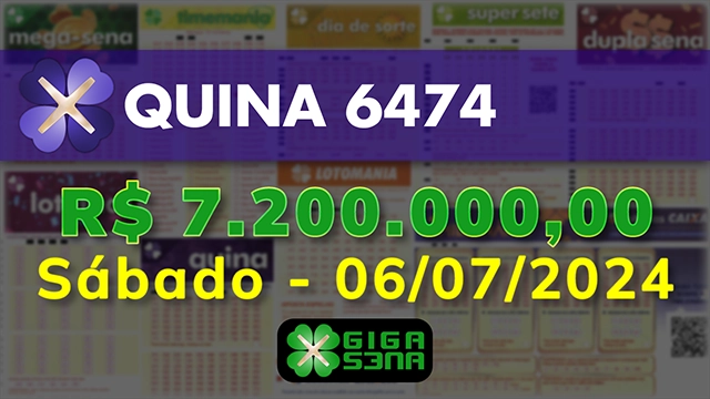 Sorteio da Quina 6474