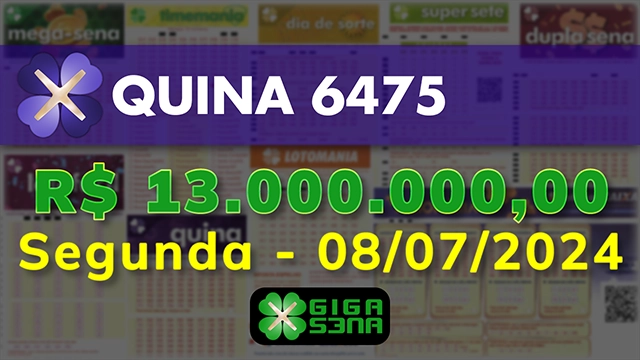 Sorteio da Quina 6475