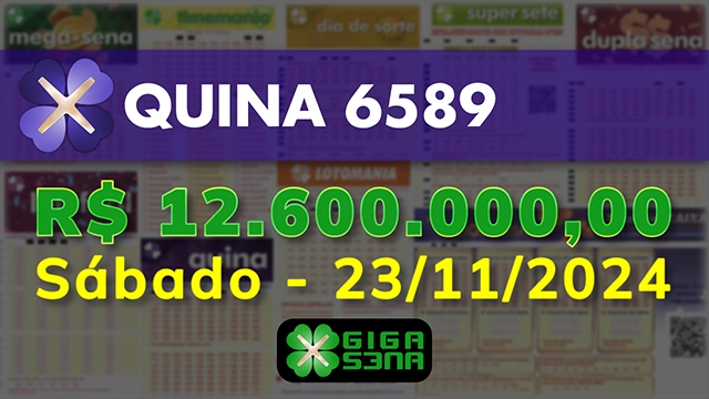 Sorteio da Quina 6589