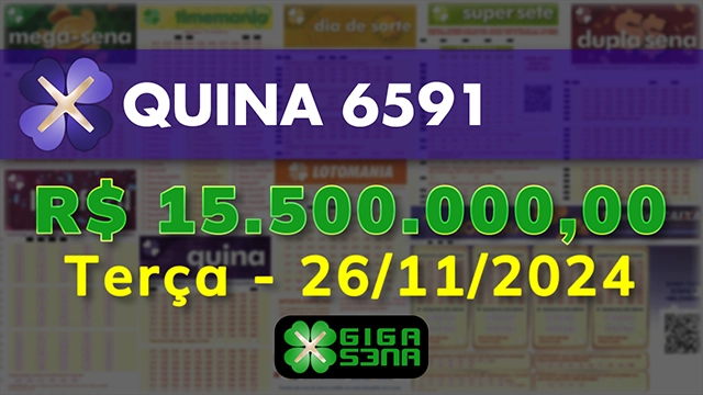 Sorteio da Quina 6591