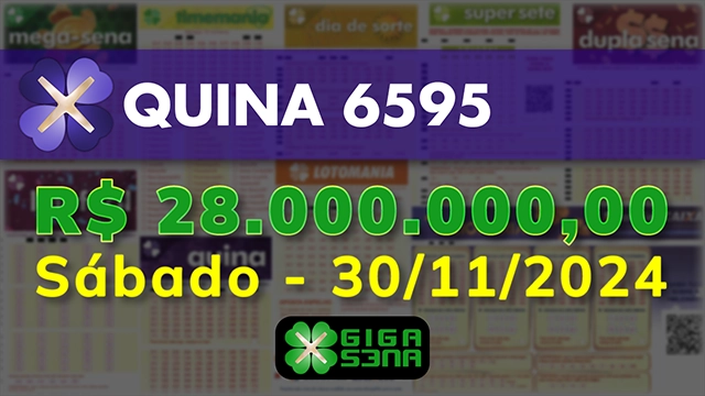 Sorteio da Quina 6595