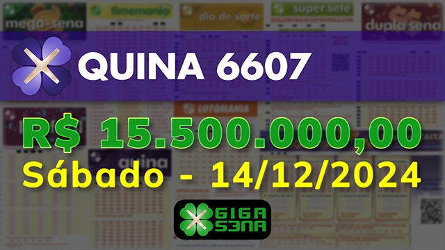 Sorteio da Quina 6607