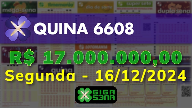 Sorteio da Quina 6608