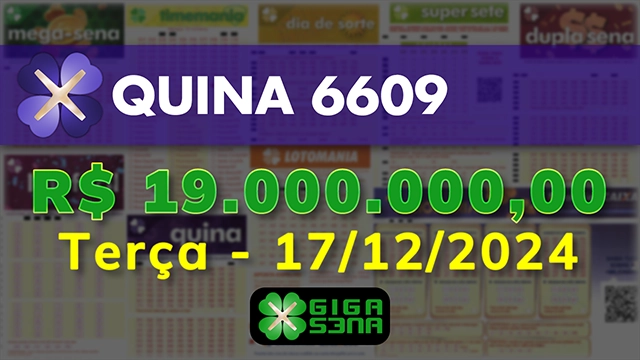 Sorteio da Quina 6609