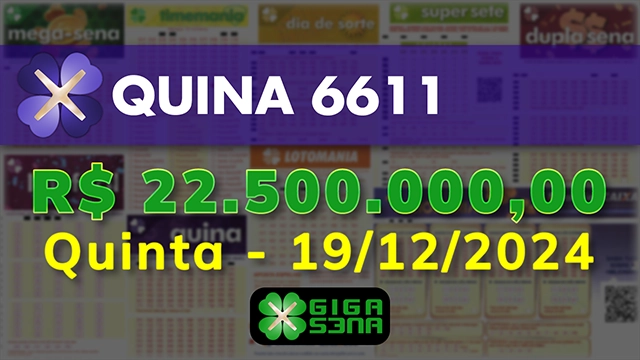 Sorteio da Quina 6611