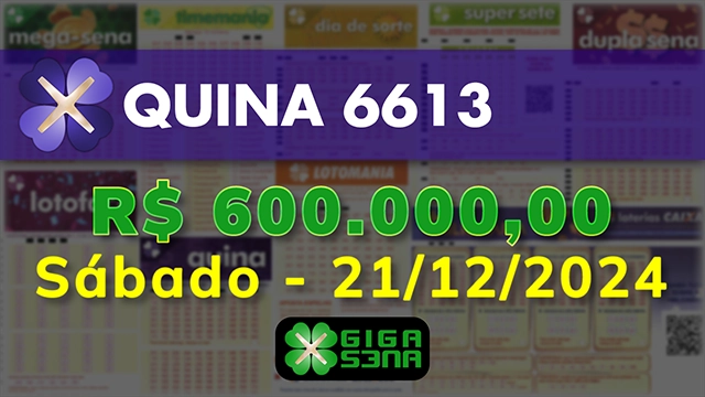 Sorteio da Quina 6613