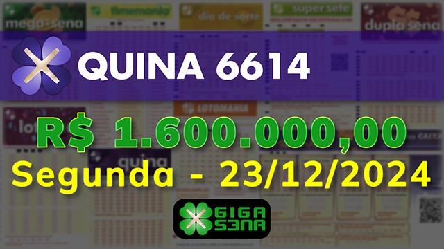 Sorteio da Quina 6614