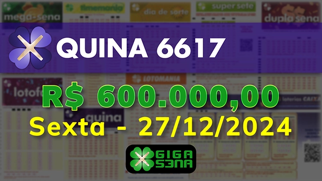 Sorteio da Quina 6617