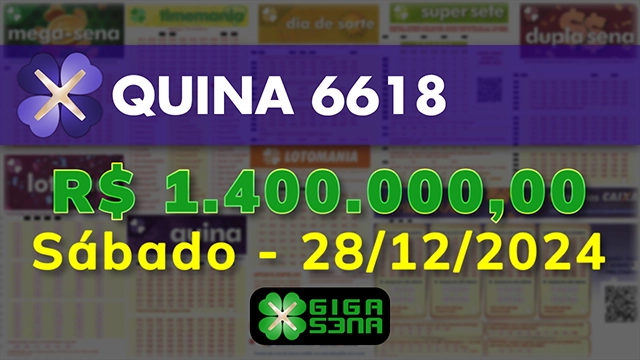 Sorteio da Quina 6618