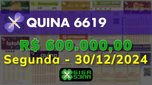 Sorteio da Quina 6619