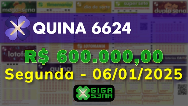 Sorteio da Quina 6624