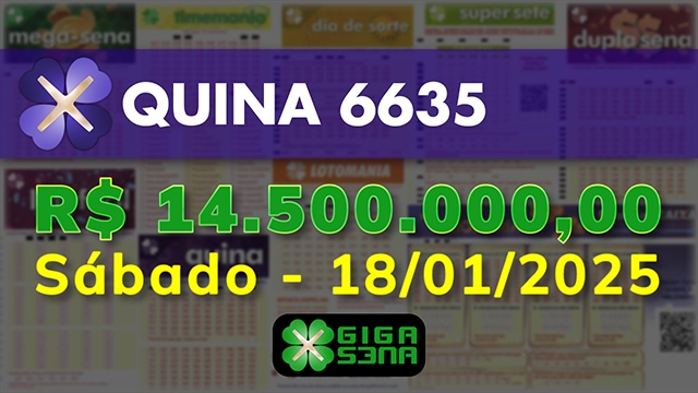 Sorteio da Quina 6635