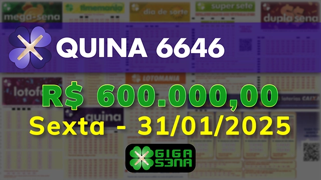 Sorteio da Quina 6646
