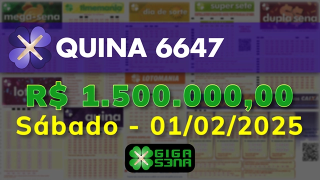 Sorteio da Quina 6647