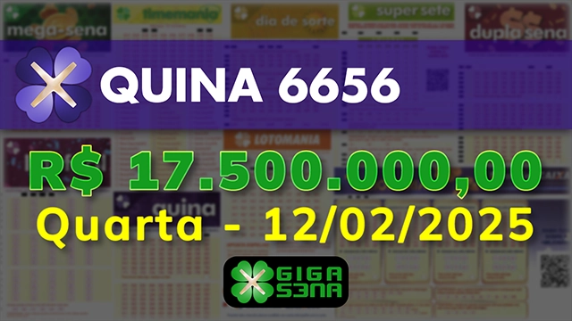 Sorteio da Quina 6656