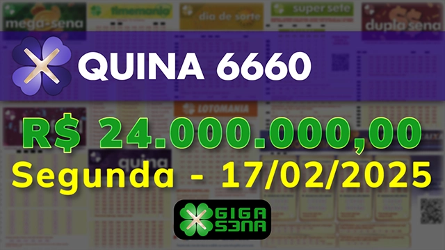 Sorteio da Quina 6660