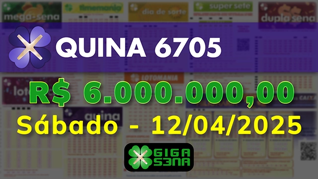Sorteio da Quina 6705