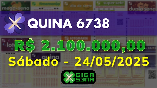 Sorteio da Quina 6738