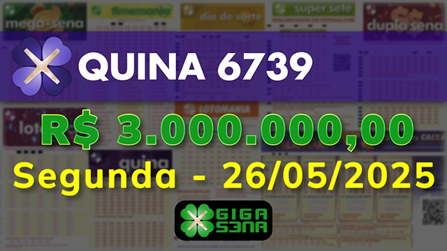 Sorteio da Quina 6739