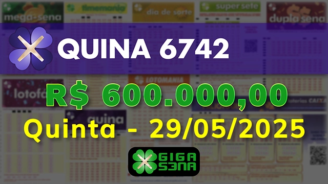 Sorteio da Quina 6742