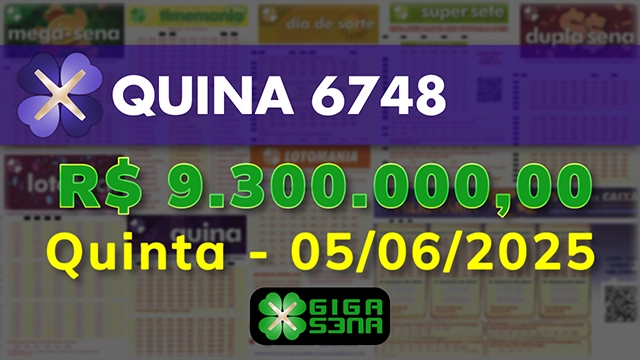 Sorteio da Quina 6748