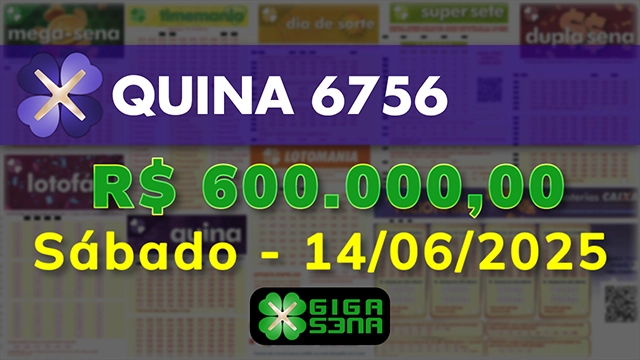 Sorteio da Quina 6756