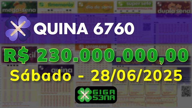 Sorteio da Quina 6760