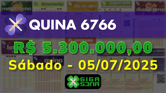 Sorteio da Quina 6766