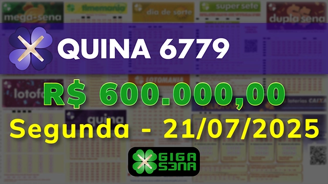 Sorteio da Quina 6779
