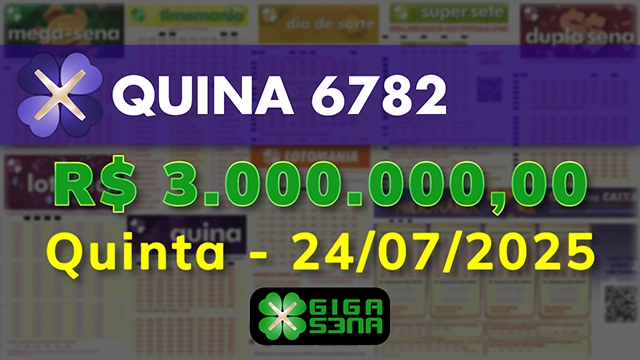 Sorteio da Quina 6782