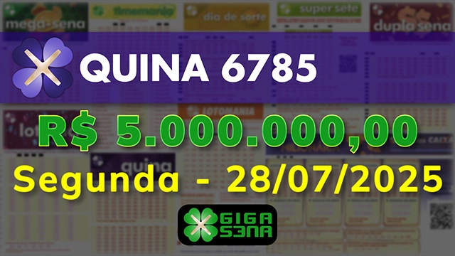 Sorteio da Quina 6785