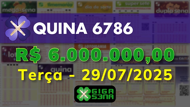 Sorteio da Quina 6786