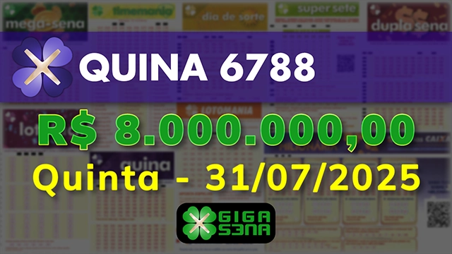 Sorteio da Quina 6788