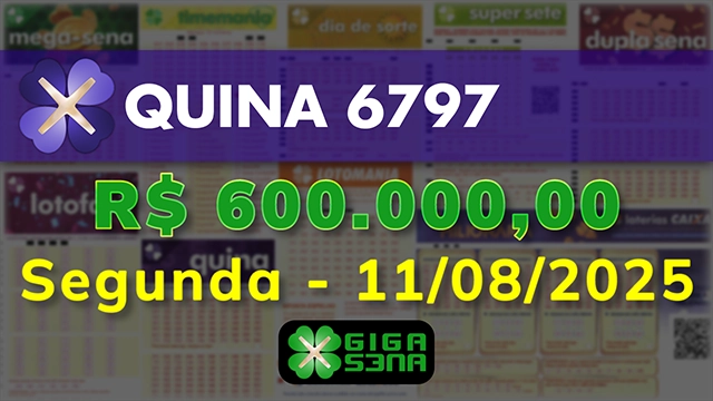 Sorteio da Quina 6797
