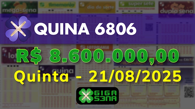 Sorteio da Quina 6806