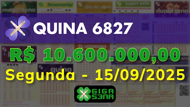 Sorteio da Quina 6827