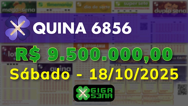 Sorteio da Quina 6856