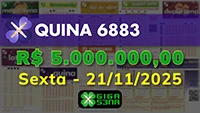 Sorteio da Quina 6883